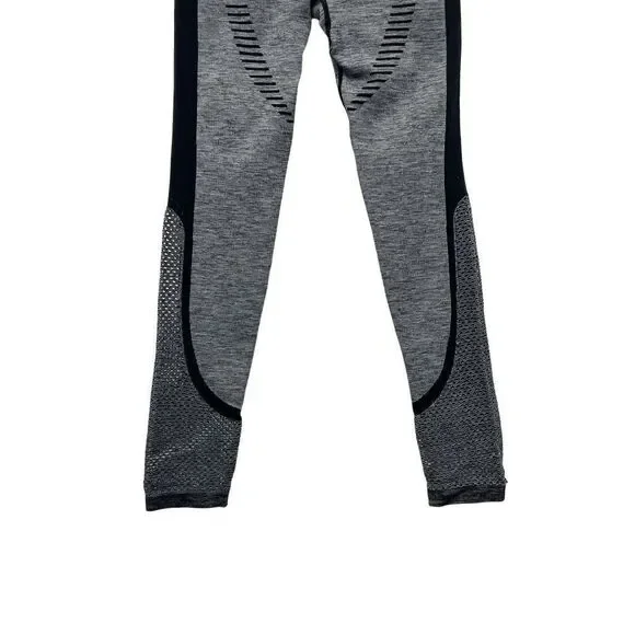 2/$30 Mono B Seamless Hybrid High Waisted Techno Athletic Track Leggings Gray - Picture 11 of 12